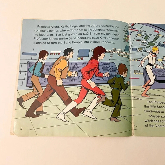 Vtg 1985 Voltron The  Attack of the Sand Monster Read Along Book Only No Tape - Picture 11 of 16